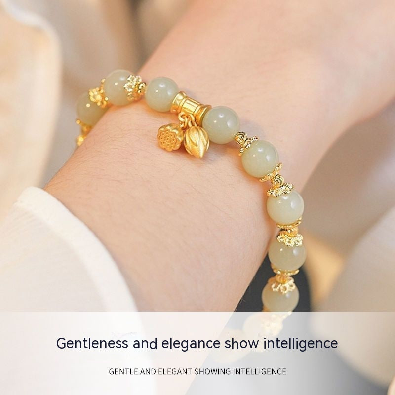 BoldlyBeautiful - 2 Shihuan Hetian Yu Retro Design Bracelet