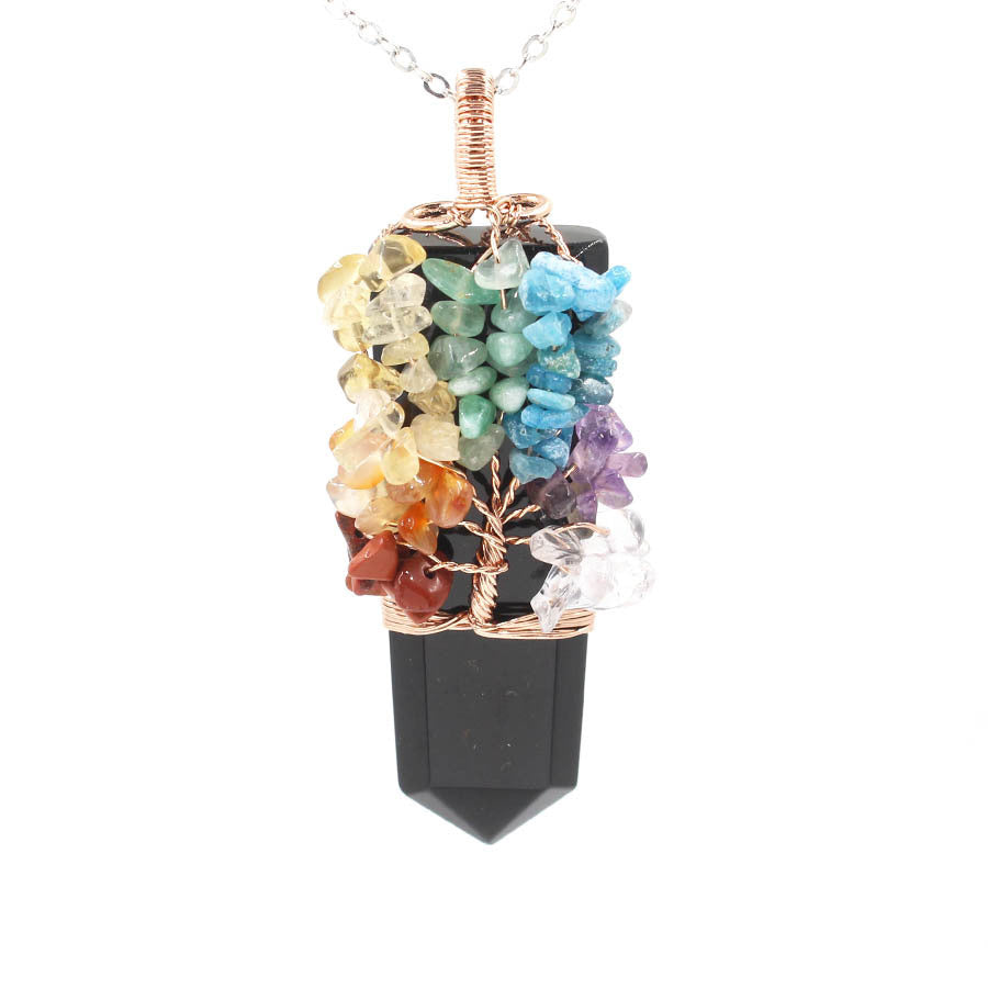 BoldlyBeautiful - Sword-Shaped Crystal Tree Necklace