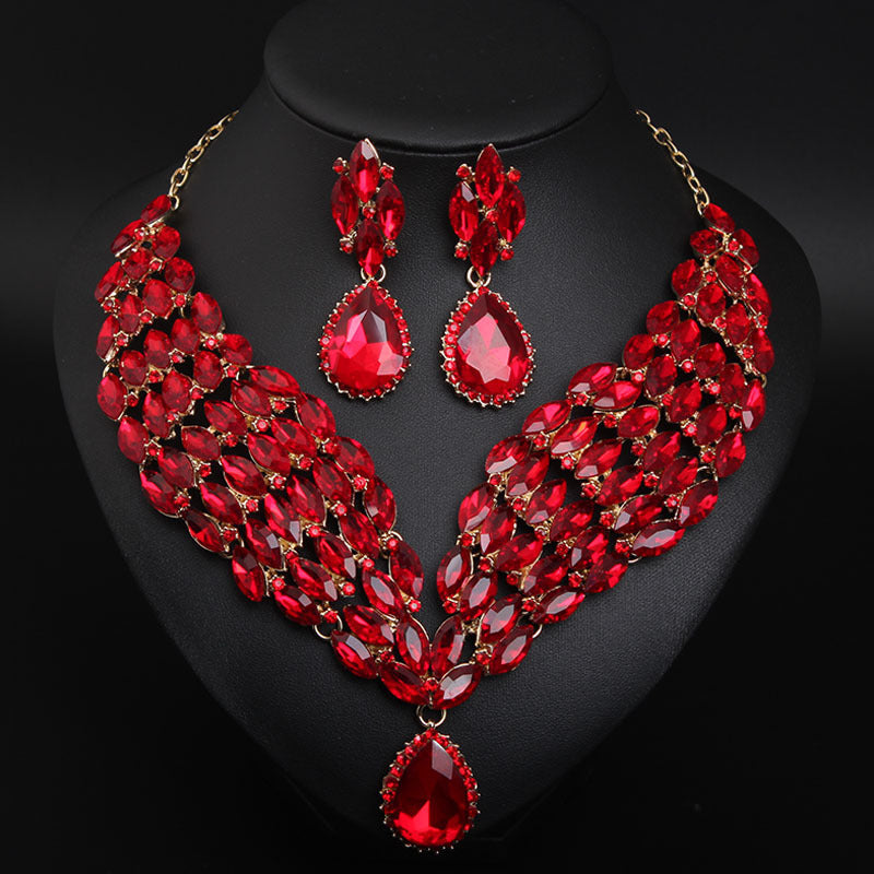 BoldlyBeautiful - African Crystal Jewelry Set For Parties