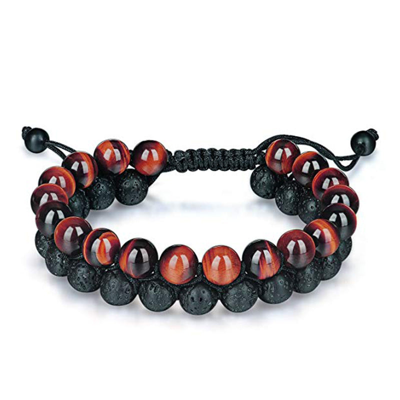 BoldlyBeautiful - Tiger Eye Couple Bracelets Matte Black Agate Beads Jewelry