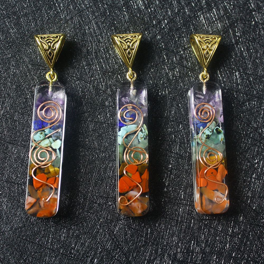 BoldlyBeautiful - Gravel Seven Chakra Spirit Pendant Necklace