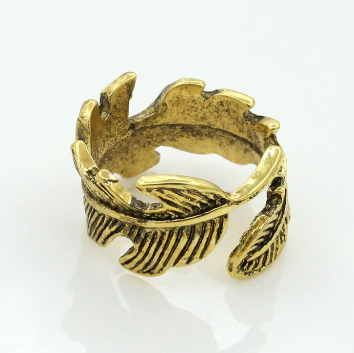 BoldlyBeautiful - Elegant Leaf Ring Women's Daily Wear