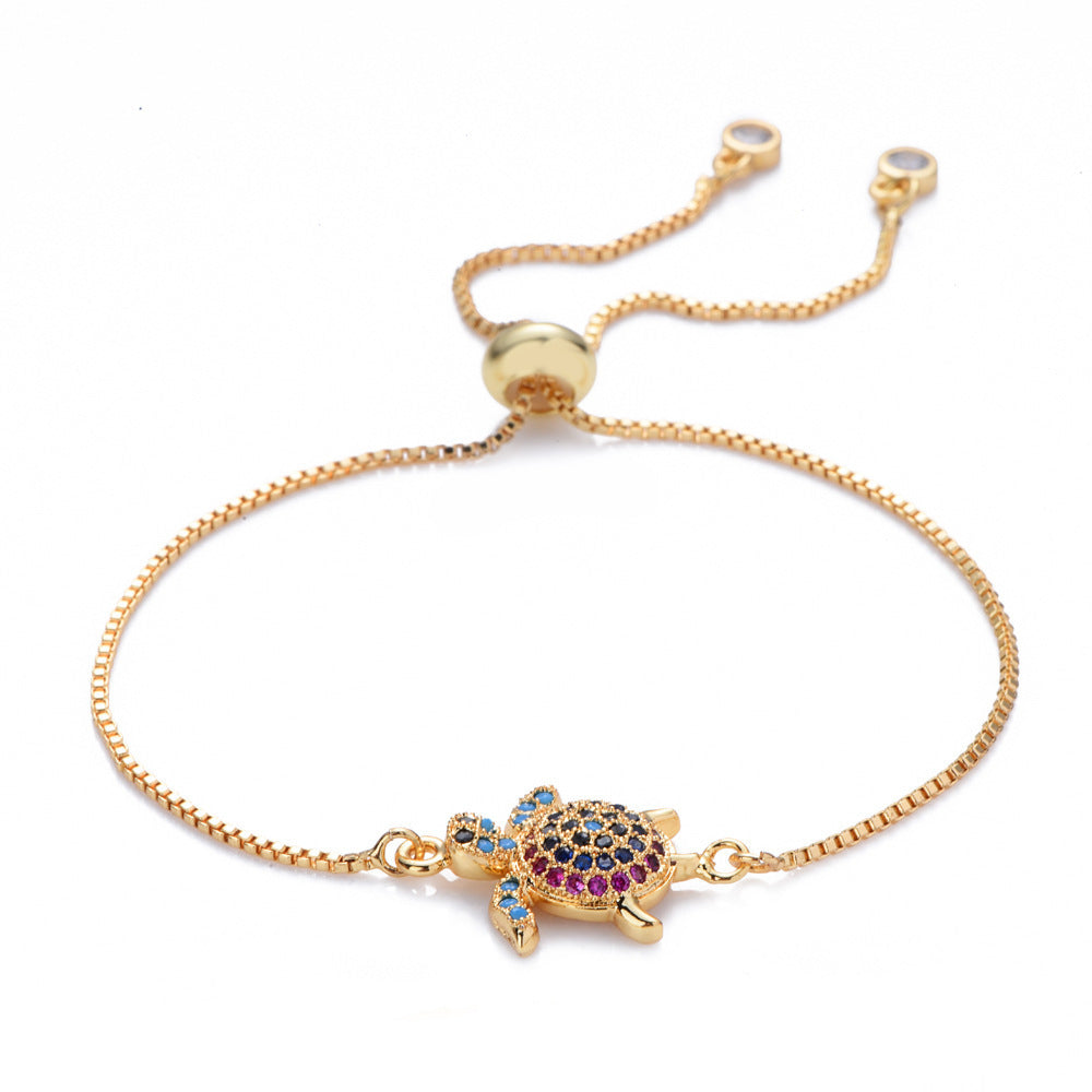 BoldlyBeautiful - Adjustable Rhinestone Turtle Bracelet | 2025