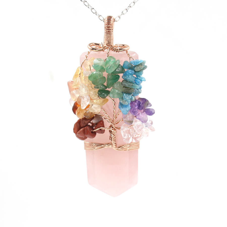 BoldlyBeautiful - Sword-Shaped Crystal Tree Necklace