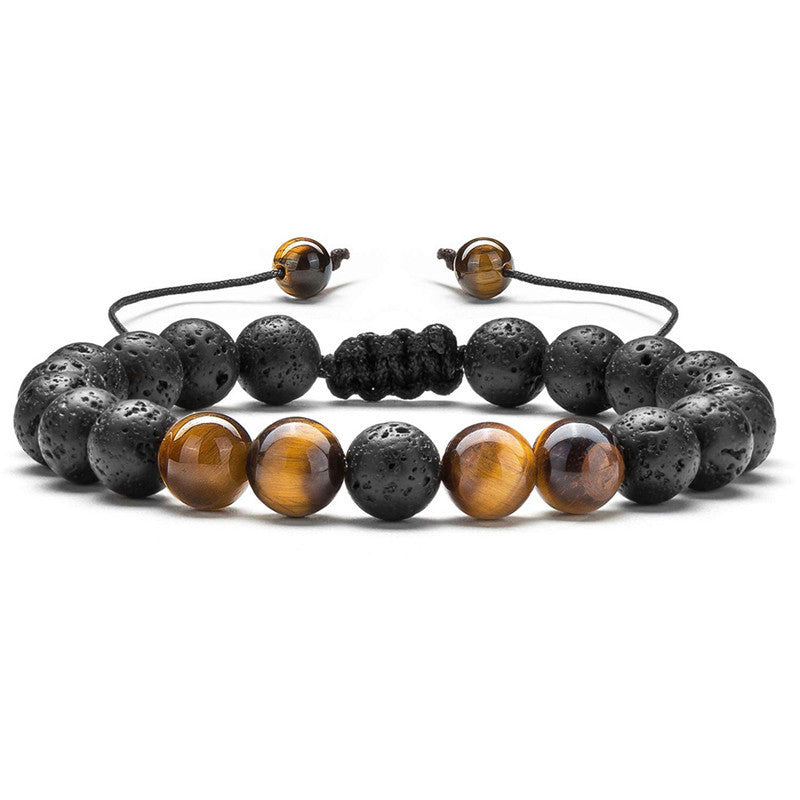 BoldlyBeautiful - Tiger Eye Couple Bracelets Matte Black Agate Beads Jewelry