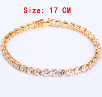 BoldlyBeautiful - Cubic Zirconia Tennis Bracelet Iced Out Chain Crystal Jewelry