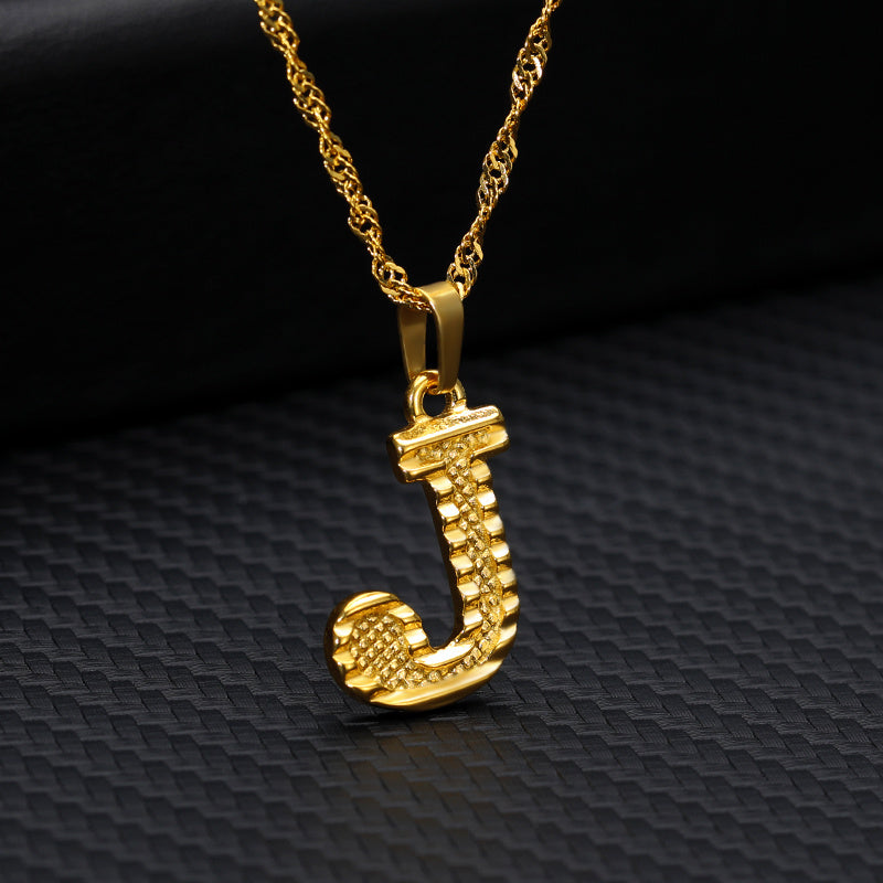 BoldlyBeautiful - 26 Letters Gold-Plated Pendant Necklace