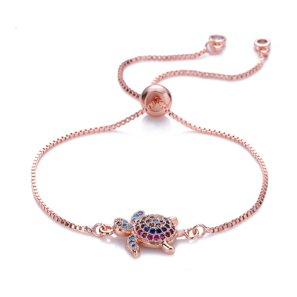 BoldlyBeautiful - Adjustable Rhinestone Turtle Bracelet | 2025