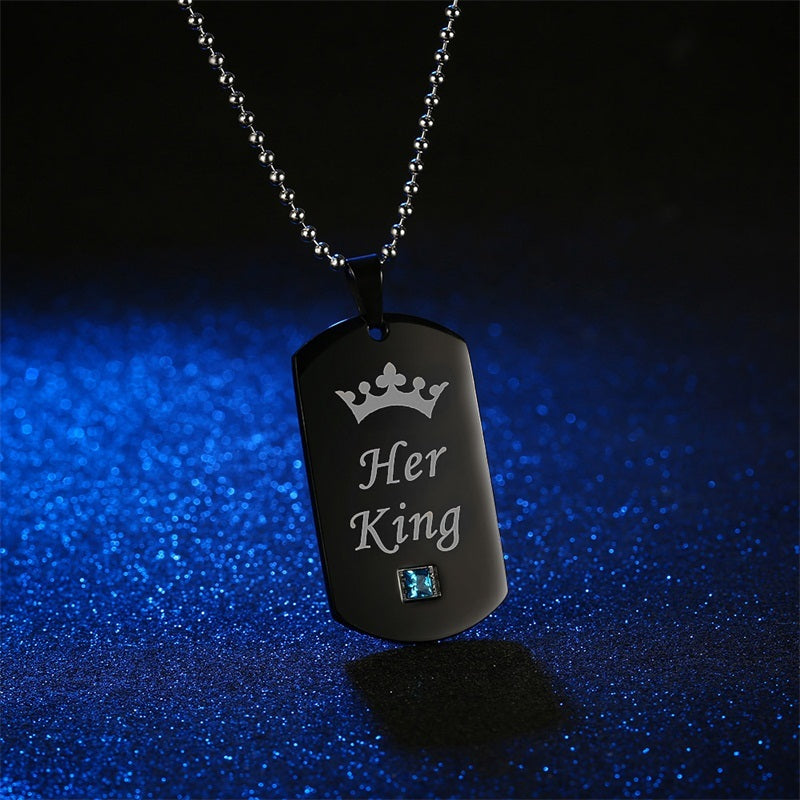 BoldlyBeautiful - Her King & His Queen Couple Pendant Necklaces