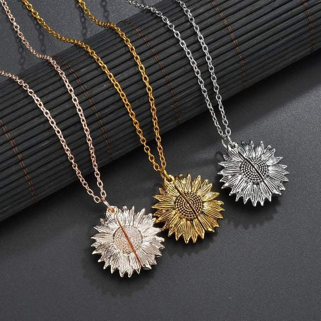 BoldlyBeautiful - Sunflower Double Lettering Necklace