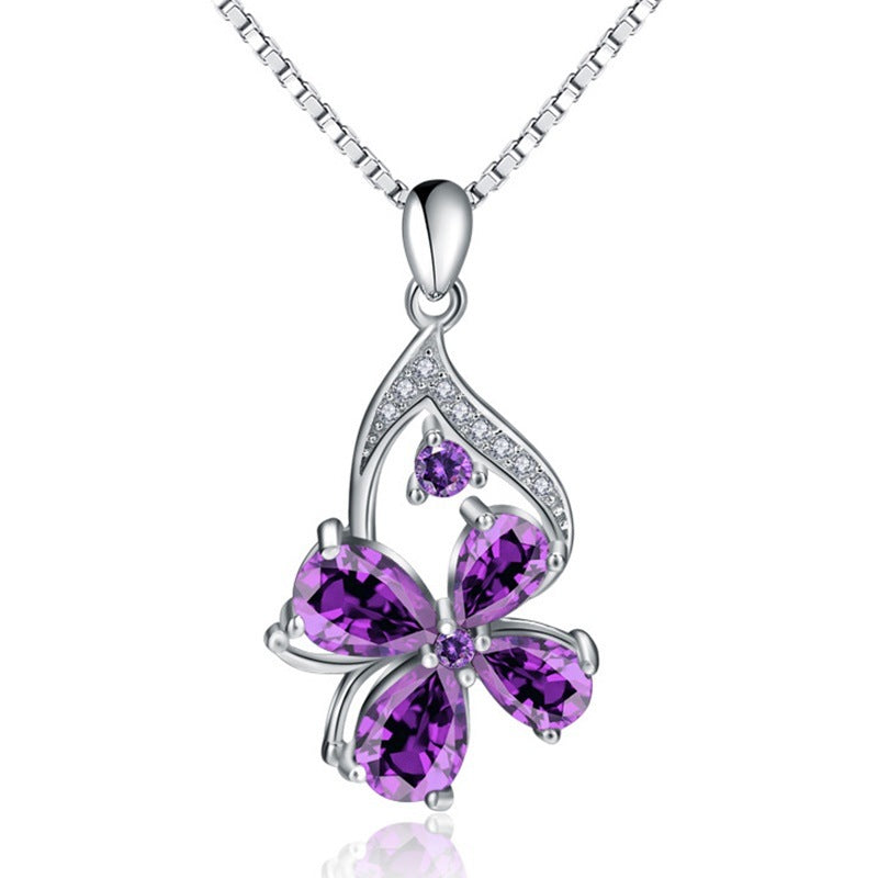 BoldlyBeautiful - Purple Amethyst Women's Necklace