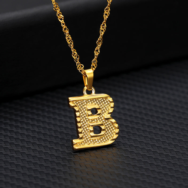 BoldlyBeautiful - 26 Letters Gold-Plated Pendant Necklace