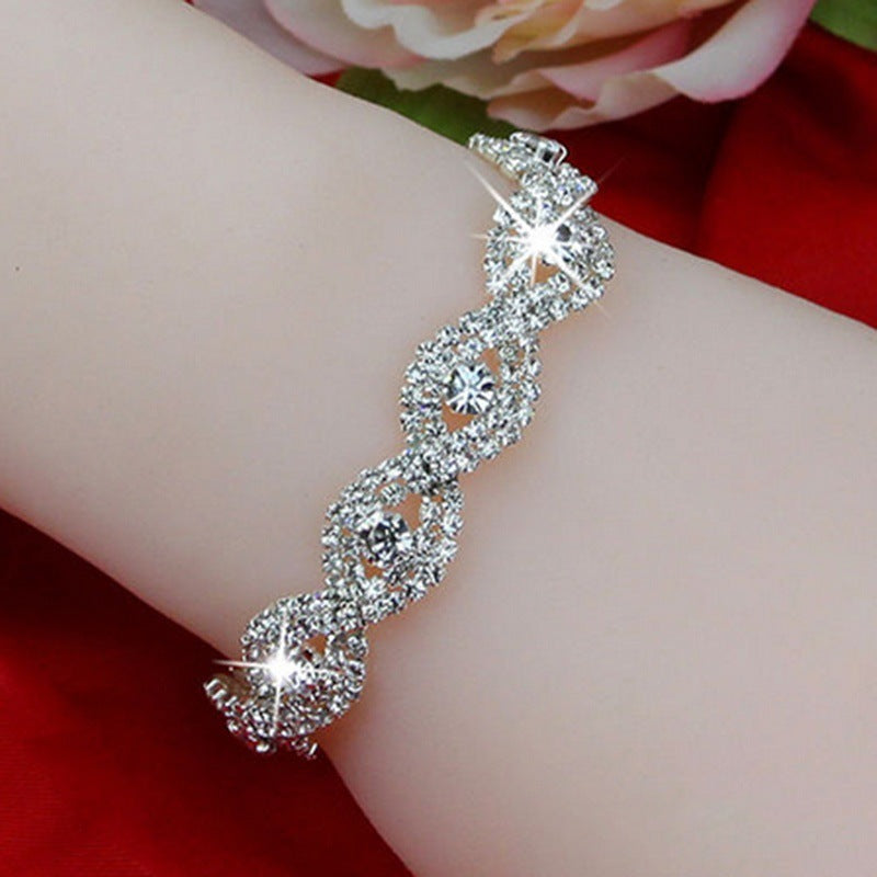 BoldlyBeautiful - Crystal Flash Diamond Bracelet Women's Simple Jewelry