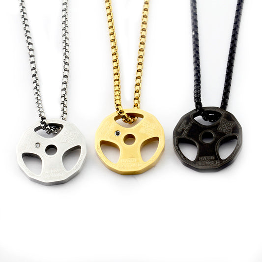 BoldlyBeautiful - Hip Hop Dumbbells Barbell Necklace for Fitness Enthusiasts