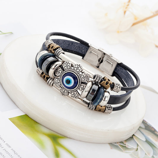 BoldlyBeautiful - Turkish Blue Eye Alloy Accessory Bracelet Fashion Jewelry