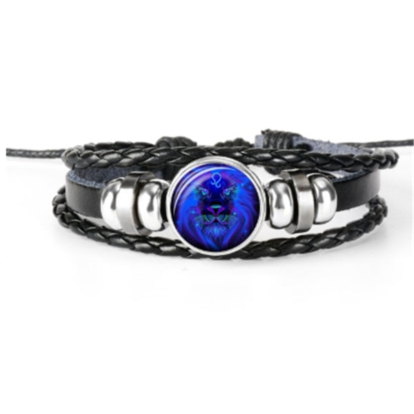 BoldlyBeautiful - Zodiac Constellation Braided Design Bracelet for Men Women Kids