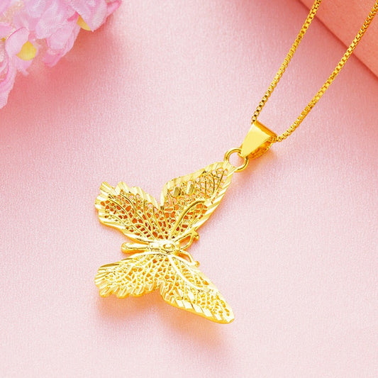 BoldlyBeautiful - Butterfly Pendant Chain Necklace