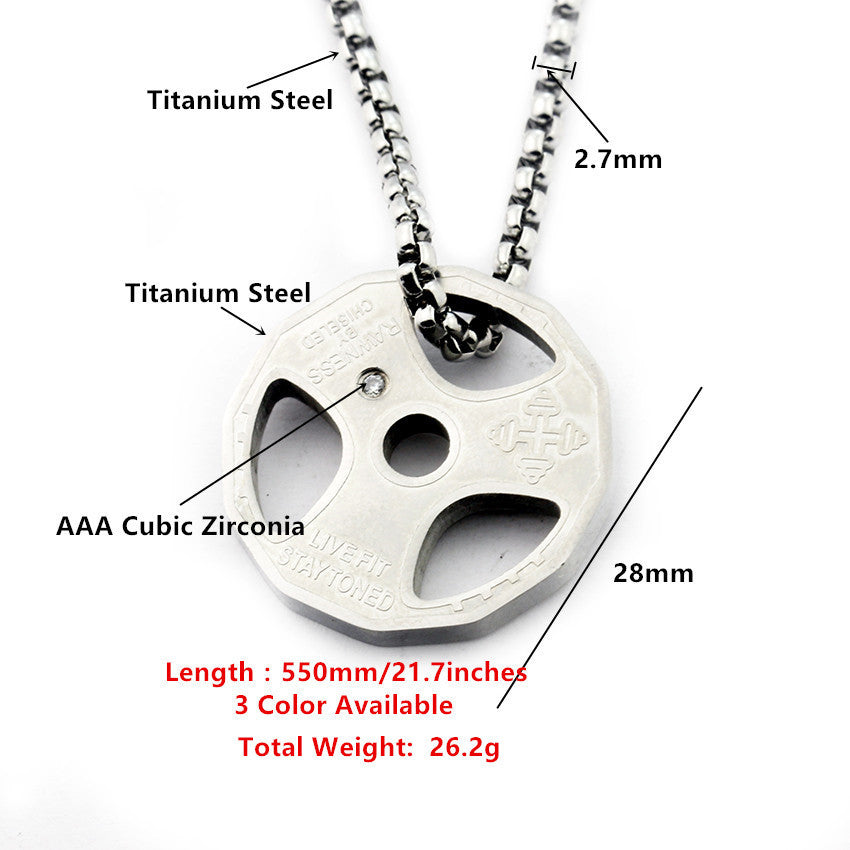 BoldlyBeautiful - Hip Hop Dumbbells Barbell Necklace for Fitness Enthusiasts