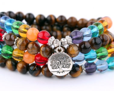 BoldlyBeautiful - Natural Stone Bracelet with Lotus Life Tree Anklet