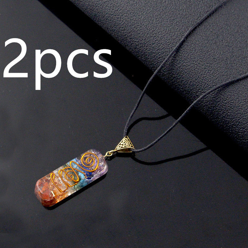 BoldlyBeautiful - Gravel Seven Chakra Spirit Pendant Necklace