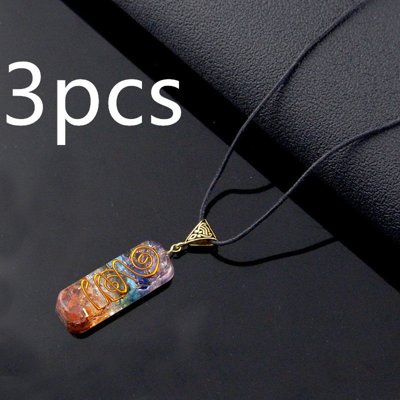 BoldlyBeautiful - Gravel Seven Chakra Spirit Pendant Necklace