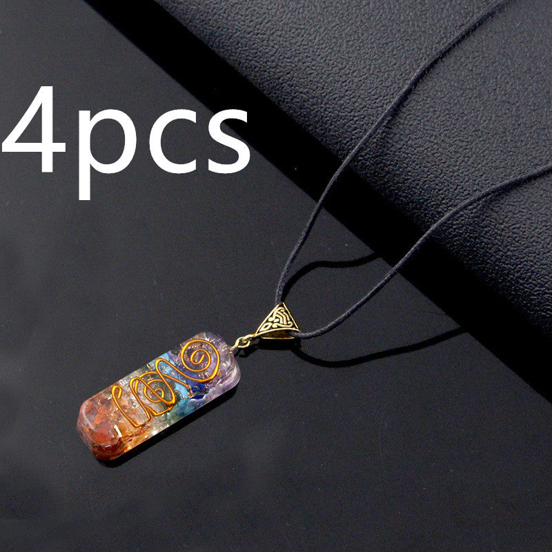 BoldlyBeautiful - Gravel Seven Chakra Spirit Pendant Necklace