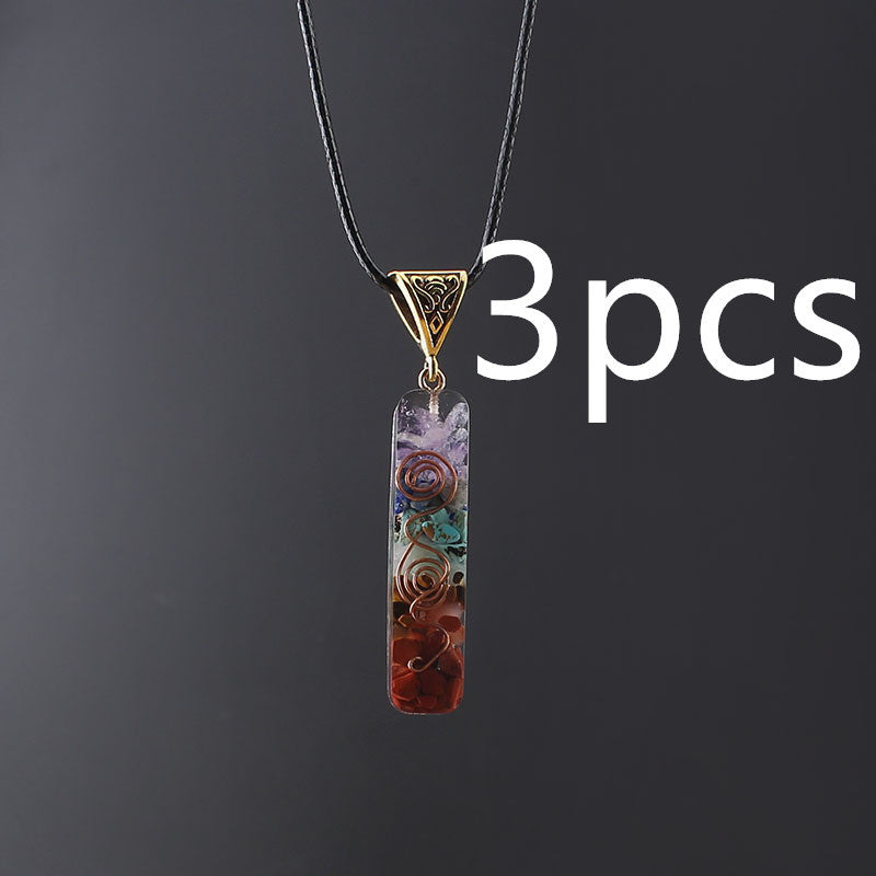 BoldlyBeautiful - Gravel Seven Chakra Spirit Pendant Necklace