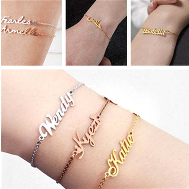 BoldlyBeautiful - Custom Name Anklets for Women Stainless Steel Cable Chain Jewelry