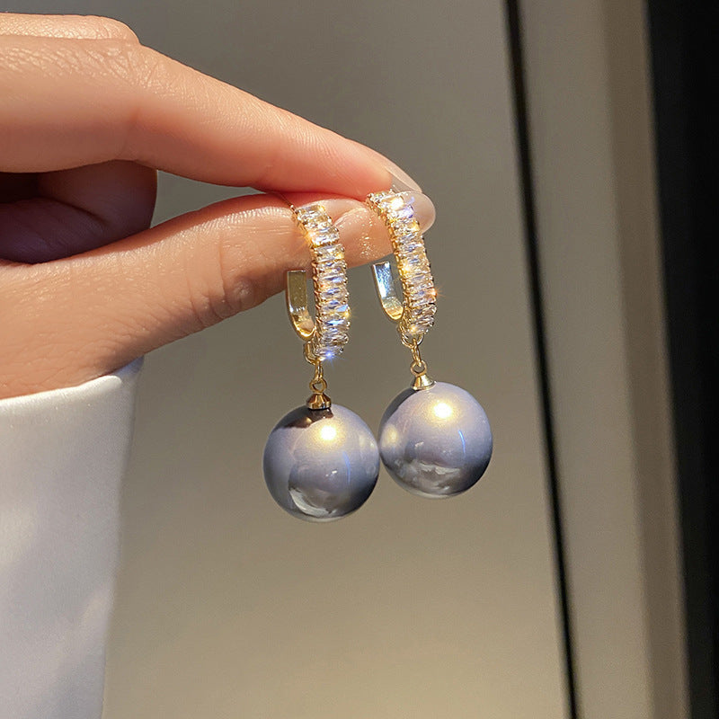 BoldlyBeautiful - New Fashion Korean Oversized White Pearl Drop Earrings