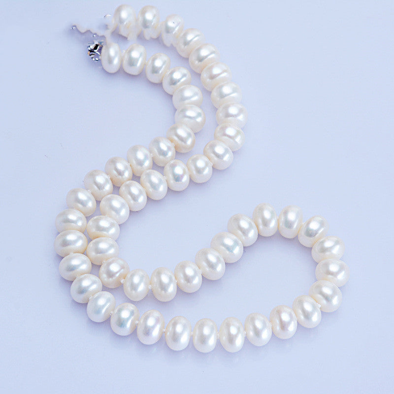 BoldlyBeautiful - Dailan Jewelry Freshwater Pearl Necklace 10-11mm Steamed Bread Round