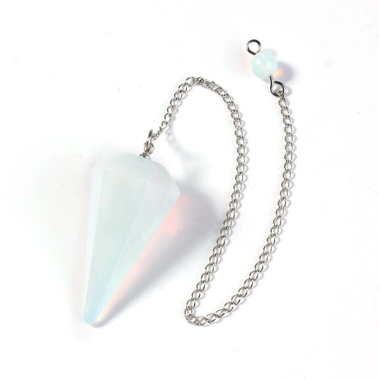 BoldlyBeautiful - Natural Crystal Hexagonal Cone Pendant Necklace