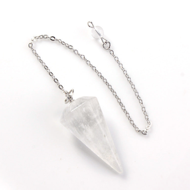 BoldlyBeautiful - Natural Crystal Hexagonal Cone Pendant Necklace