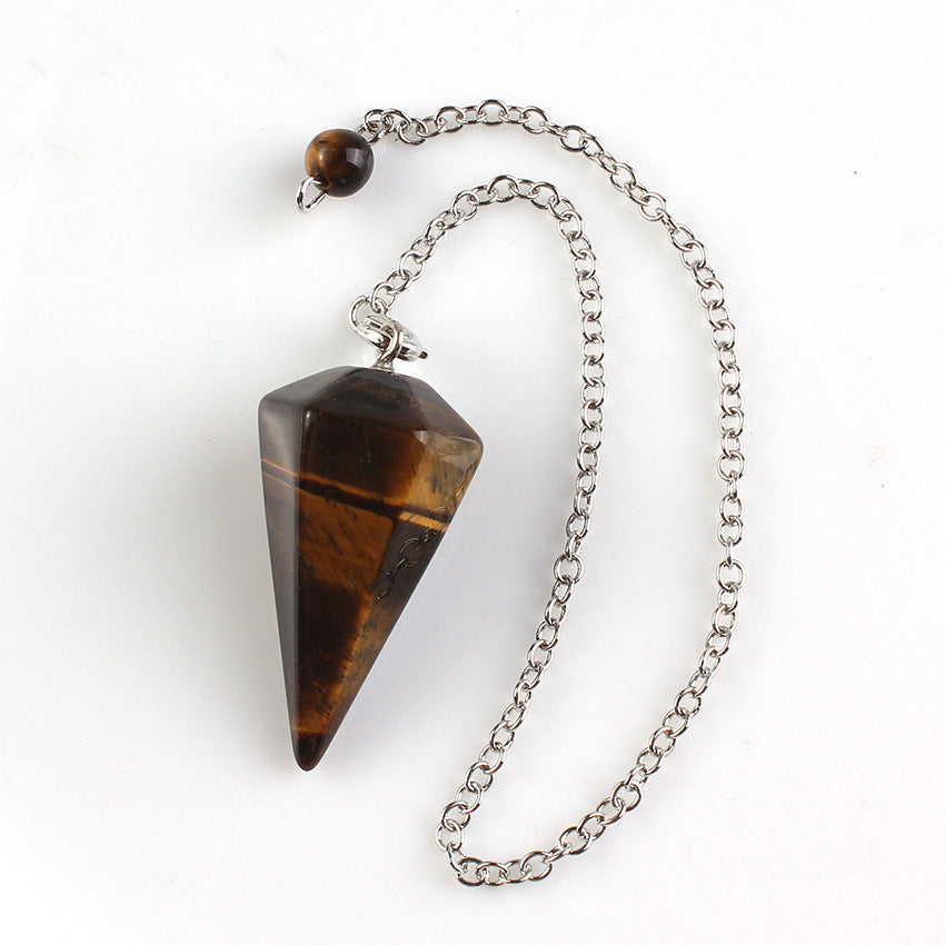 BoldlyBeautiful - Natural Crystal Hexagonal Cone Pendant Necklace