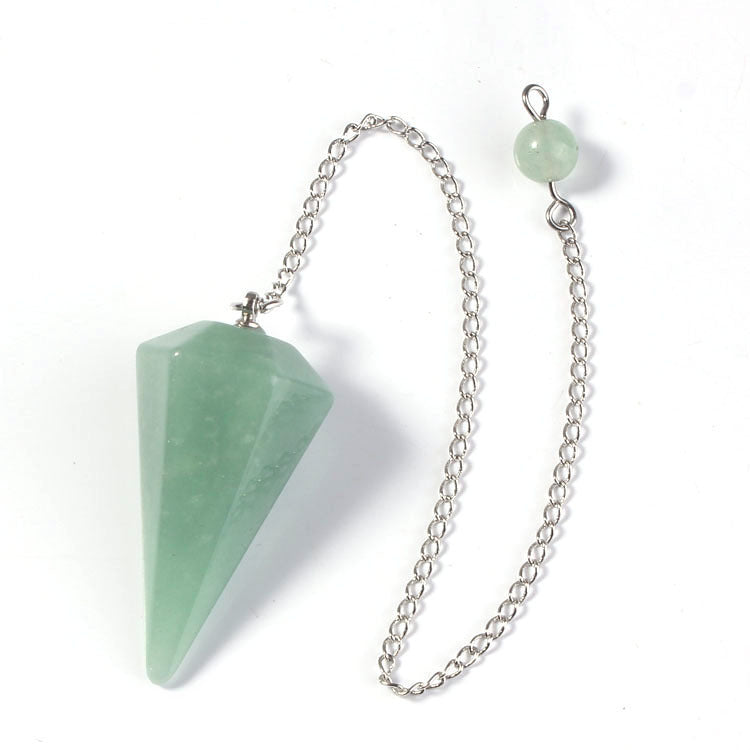 BoldlyBeautiful - Natural Crystal Hexagonal Cone Pendant Necklace