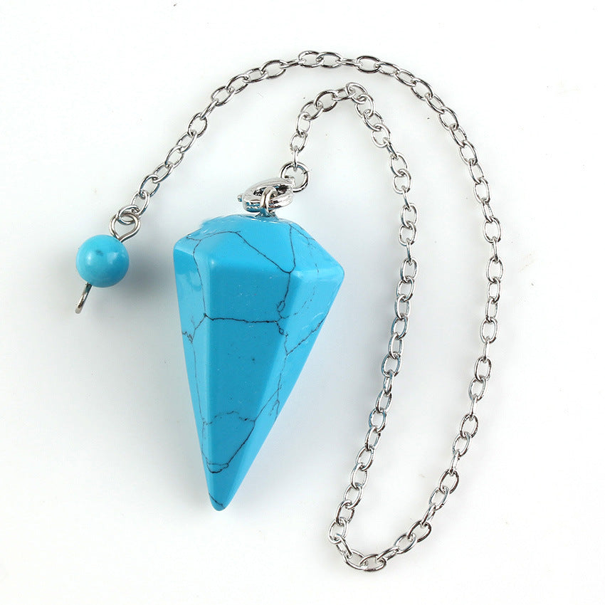 BoldlyBeautiful - Natural Crystal Hexagonal Cone Pendant Necklace