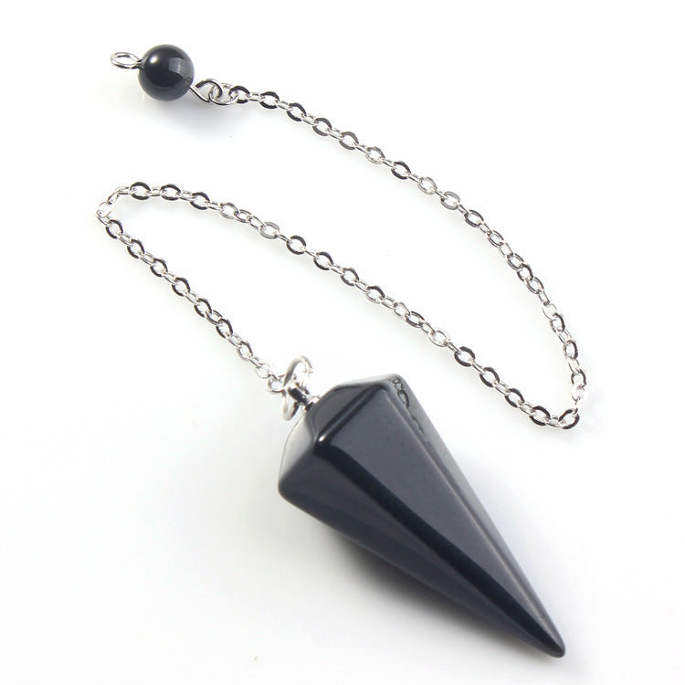 BoldlyBeautiful - Natural Crystal Hexagonal Cone Pendant Necklace