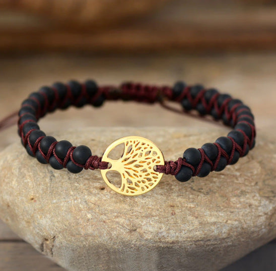 BoldlyBeautiful - Agate Hand-woven Beads Yoga Bracelet