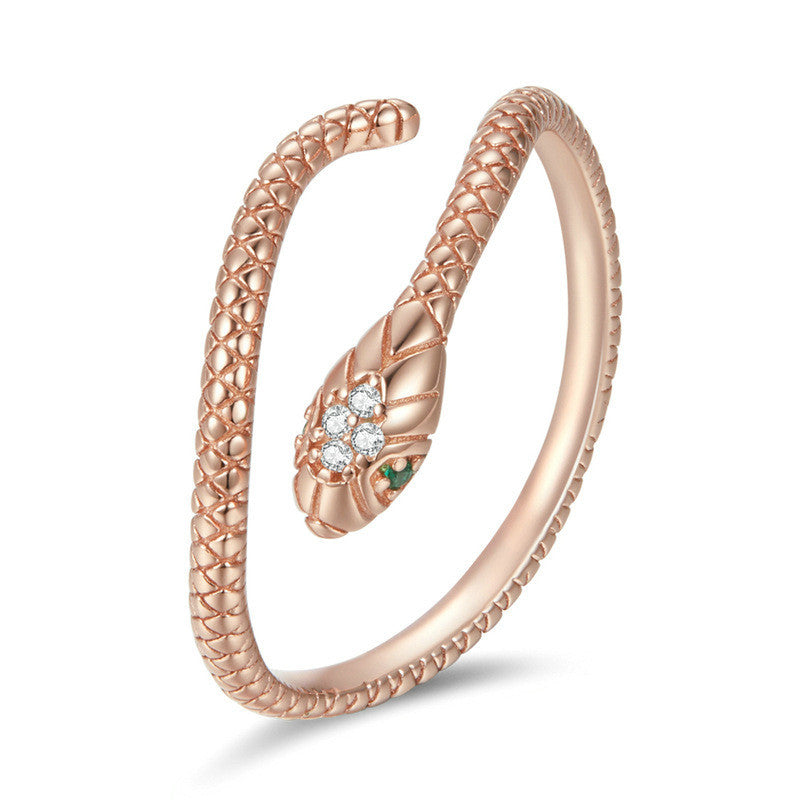 BoldlyBeautiful - Snake-shaped Electroplating Snake Ring