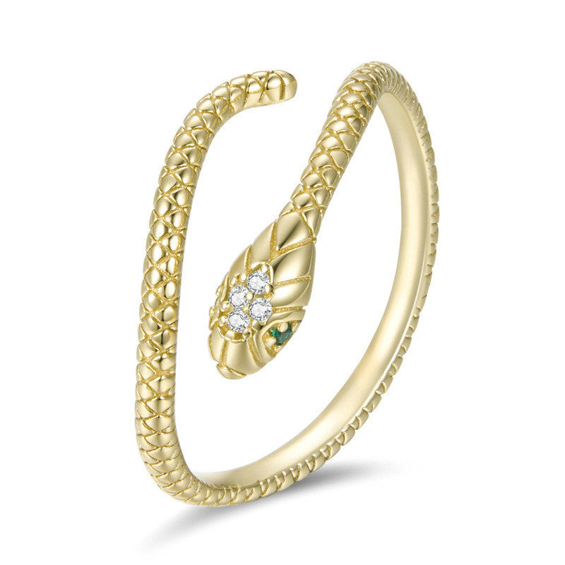 BoldlyBeautiful - Snake-shaped Electroplating Snake Ring