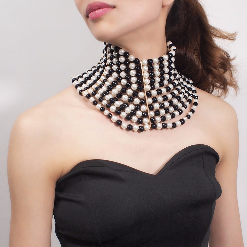 BoldlyBeautiful - Sexy Multi-Layered Pearl Short Necklace