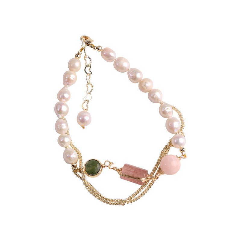 BoldlyBeautiful - Freshwater Pearl Strawberry Bracelet 2025