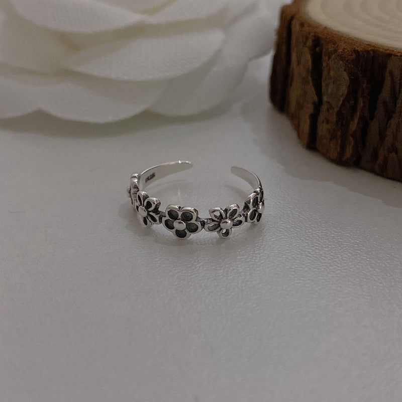 BoldlyBeautiful - S925 Sterling Silver Hollow Flower Ring