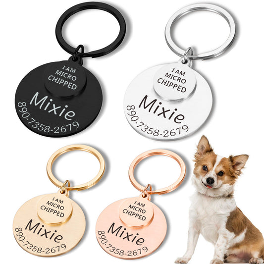 BoldlyBeautiful - POD Pet Collar Tag Personalized Dog Keychain