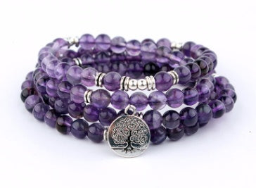 BoldlyBeautiful - Natural Stone Bracelet with Lotus Life Tree Anklet