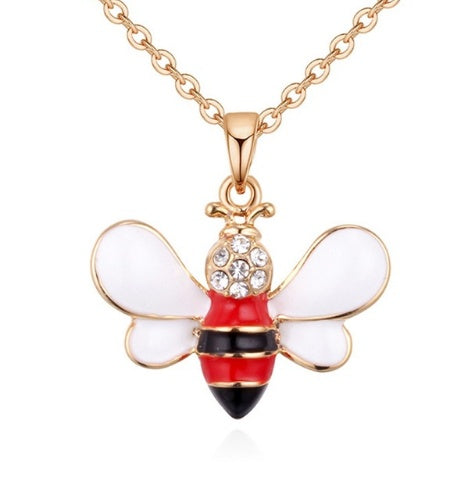 BoldlyBeautiful - Summer Lady Cartoon Bee Pendant Necklace