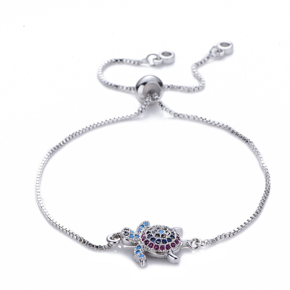 BoldlyBeautiful - Adjustable Rhinestone Turtle Bracelet | 2025