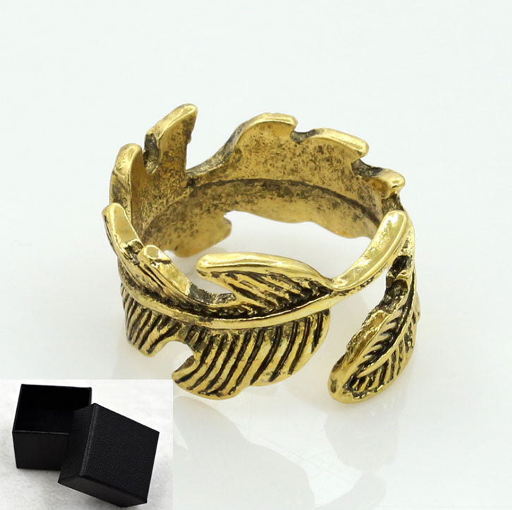 BoldlyBeautiful - Elegant Leaf Ring Women's Daily Wear