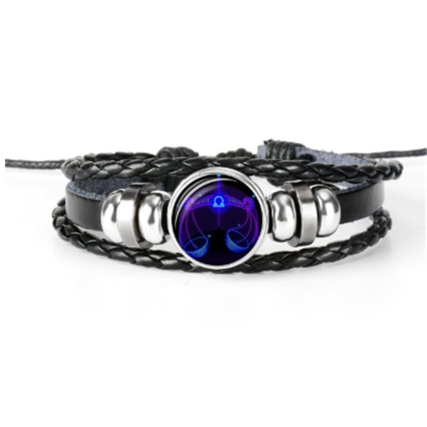 BoldlyBeautiful - Zodiac Constellation Braided Design Bracelet for Men Women Kids