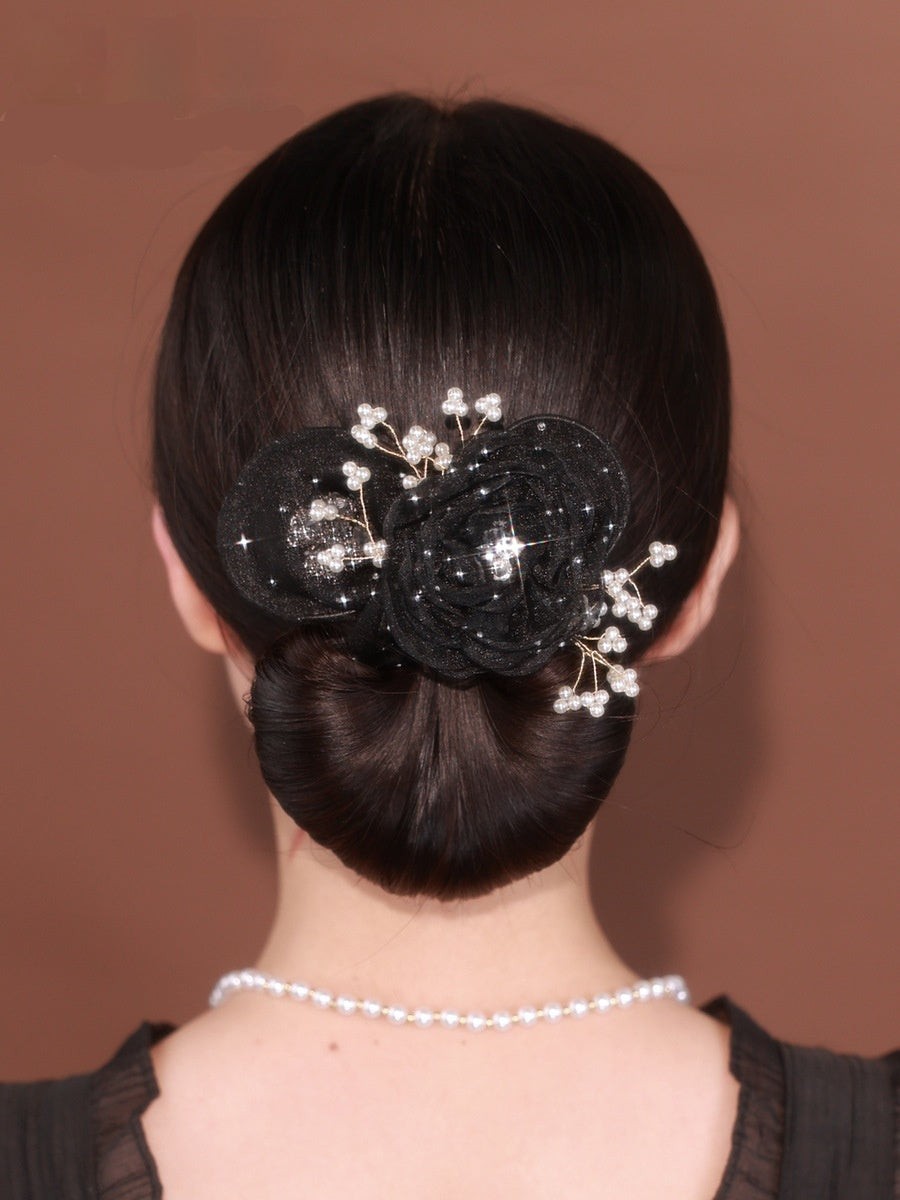 BoldlyBeautiful - Starry Sky Flower Style Hair Clip Black