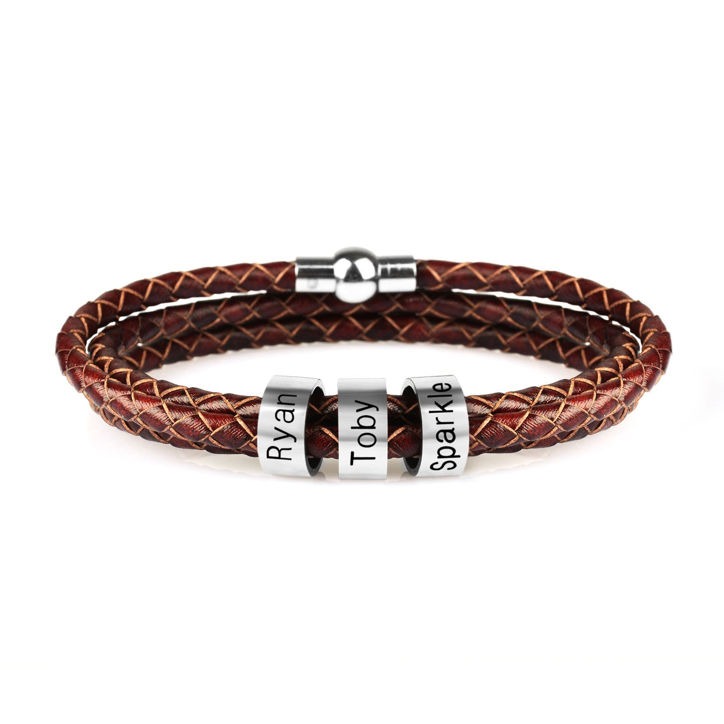 BoldlyBeautiful - Braided Genuine Leather Bracelet Jewelry